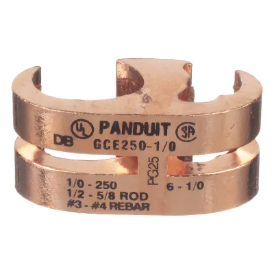 Conector de Conexión a Tierra tipo "E" para Conductor 1/0 AWG STR – 250 KCMIL MAIN y 6 AWG SOL – 1/0 AWG STR TAP