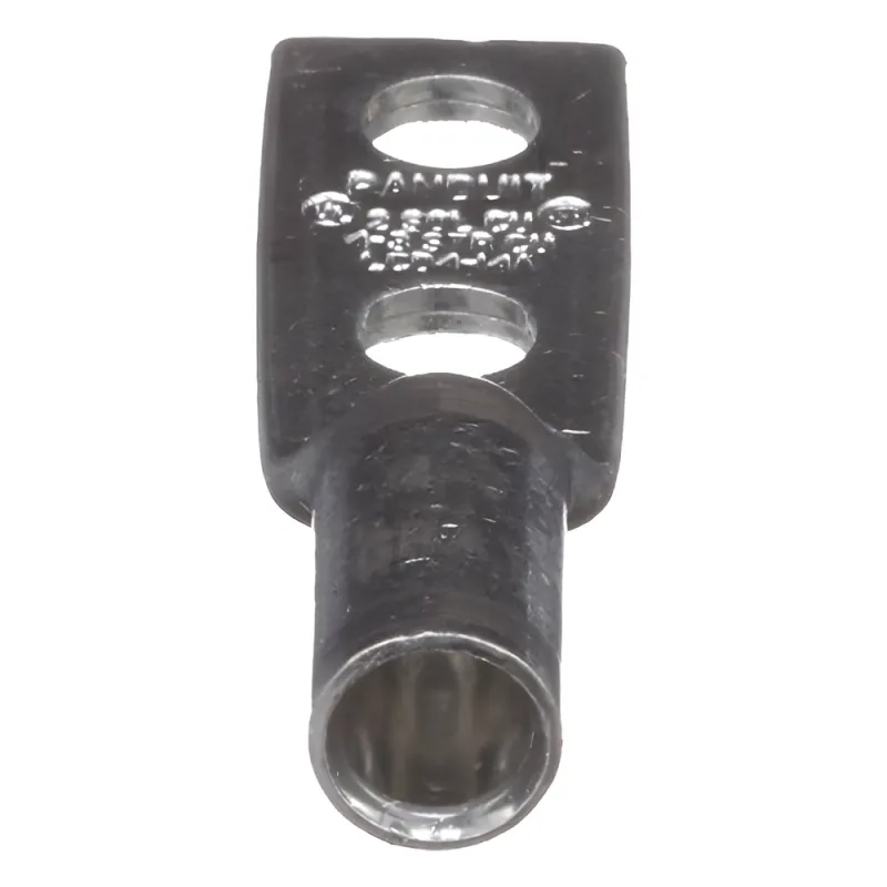 Zapata de compresión LCD4-14A-L para cal. 4 Awg, Doble barreno para tornillo prisionero de 1/4, Espaciado de orificio 16mm, 1 Pz
