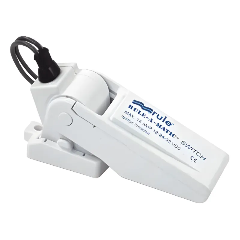 Interruptor de Flotador Marino Rule-A-Matic / Control Automático de Bombas de Achique / Corriente Máxima 14 A / Probado a 1,000,000 de Ciclos / Cable Eléctrico Grado Marino / Material Resistente a la Abrasión