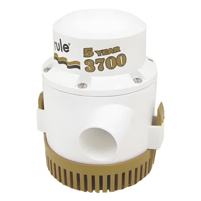 Bomba sumergible de achique serie gold de 3700 galones por hora a 12 Volts de corriente directa.