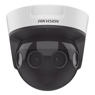 PanoVu Series / Vista Panorámica 180° / 32 Megapixel en Total / 4 Lentes 2.8 mm (4 Lentes 8 Megapixel) / 20 mts IR / Exterior IP67 / IK10 / 12 Vcc / PoE+ / Micro SD