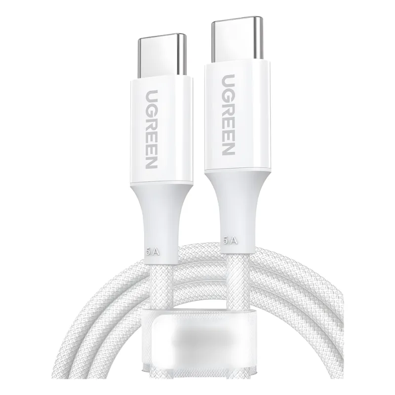 Cable USB-C a USB-C | 2 Metros | Potencia de Carga 100W | 20V 5A | PD3.0 | QC4.0/3.0/2.0 | FPC | AFC | 480 Mbps | Chip E-Market | Compatible con IPhone 15 | Carcasa de Aluminio | Nylon Trenzado.