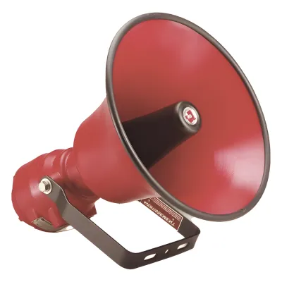 Altavoz amplificado de 30 W a 24VCD A Prueba de Explosiones Listado por UL y cUL para Clase I, División 1, Grupos B, C y D; Clase I, División 2, Grupo A, B, C y D; Clase II, División 2, Grupos F y G; Clase III