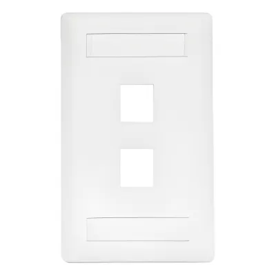 Placa Frontal para 2 Puertos Teléfono/Datos/Multimedia/ Color Blanco