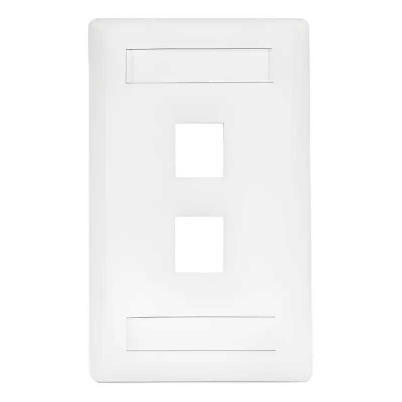 Placa Frontal para 2 Puertos Teléfono/Datos/Multimedia/ Color Blanco