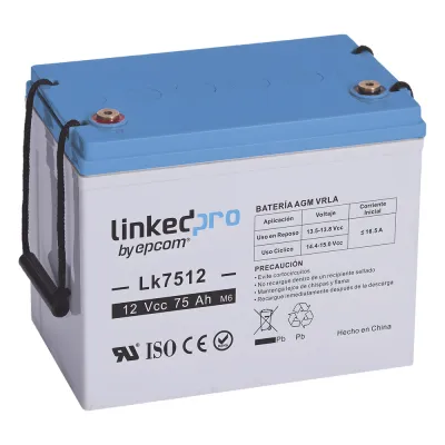 Batería de respaldo 12 V | 75 Ah | AGM | Especial para equipo electrónico | UPS | Sistemas de Emergencia | Aplicaciones Fotovoltaicas | Terminales T3