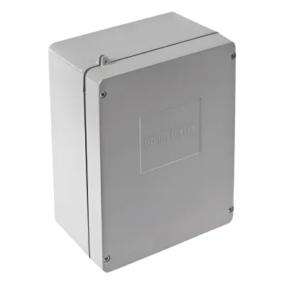 Caja de Unión de Aluminio sin orificios para interiores y exteriores.