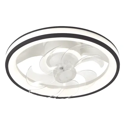 Ventilador de Techo con Luminario LED de 110 V CA 50/60 Hz / 88 W /4500 Lm / 6500 - 4 000 - 2 700 K /3 Tonos de Luz / 501 mm / 6 Velocidades / Dimeable / Color Blanco y Negro.