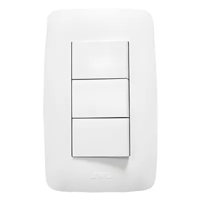 Apagador Escalera Triple de 127 V~60 Hz 10 A/ Color Blanco.