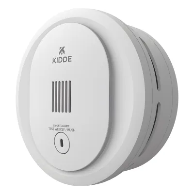 Detector de humo fotoeléctrico autónomo compacto con baterías AA reemplazables, pieza individual