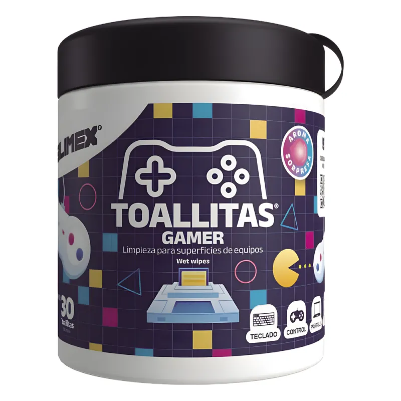 Toallitas Gamers, Excelente Opción Para Gamers Que Buscan Mantener Sus Consolas y Accesorios en Perfecto Estado, Libres de Suciedad y Protegidos Contra Bacterias