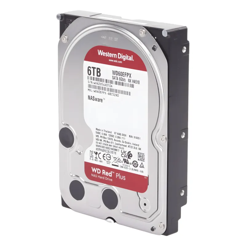 Disco Duro Red de 6TB / 5400 RPM / Optimizado para NAS / Uso 24-7 / 3 Años de Garantia
