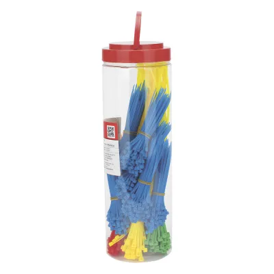 Kit de 1000 Cinchos Plásticos de 4 Diferentes Medidas y Colores
