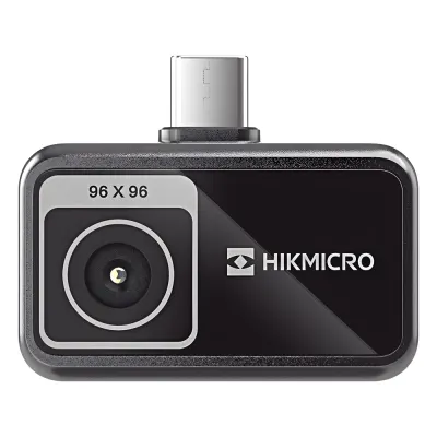 MiniE - Cámara Termográfica para Smartphone / Resolución IR 96 x 96 (9,216 píxeles) / SuperIR / Rango de -20°C a 400°C / Precisión ±2°C o ±2% / Compatible iOS y Android / Paleta Personalizable