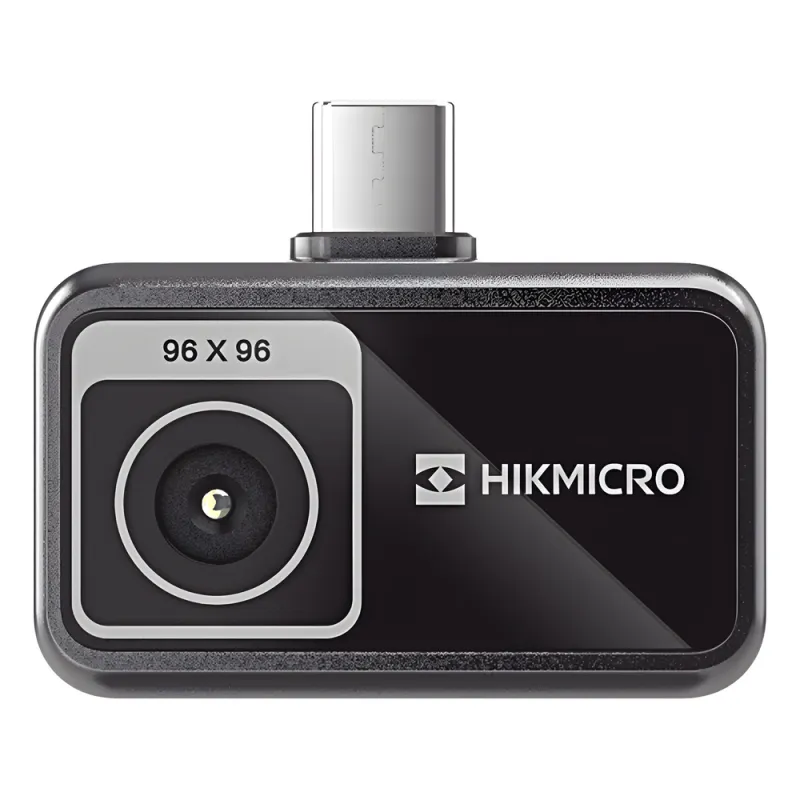 MiniE - Cámara Termográfica para Smartphone / Resolución IR 96 x 96 (9,216 píxeles) / SuperIR / Rango de -20°C a 400°C / Precisión ±2°C o ±2% / Compatible iOS y Android / Paleta Personalizable