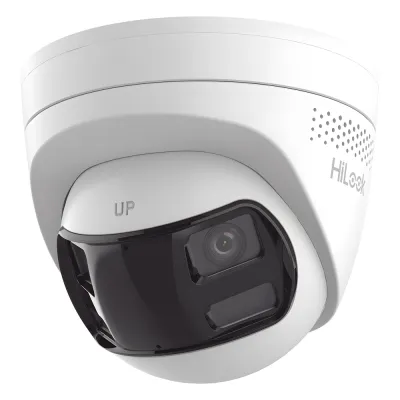 [Dual Light] Turret IP 8 Megapixel / Imagen Panorámica 180°/ PoE / Micrófono y Bocina Integrado / Exterior IP67 / Audio Bidireccional / Alarma Visual y Auditiva Integrada / Smart Supplement Light / Micro SD 512 GB
