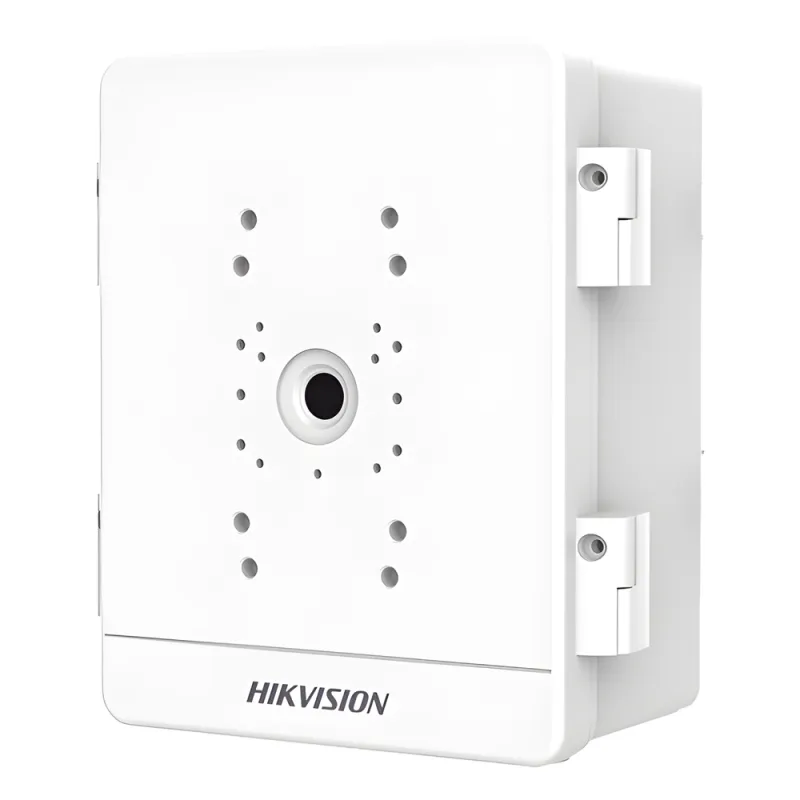 Caja para Videovigilancia para Exterior / Uso en Pared o Poste / IP66 / IK10 / Dimensiones: 387 X 432 X 225 mm / Soporta 3 Dispositivos (PTZ, Bocinas, Cámaras Fijas)