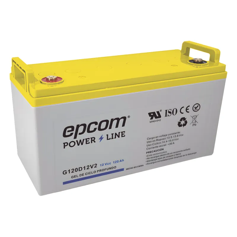 Batería GEL Ciclo Profundo / 12 Vcc / 120 Ah / Aplicaciones Fotovoltaicas y de Respaldo
