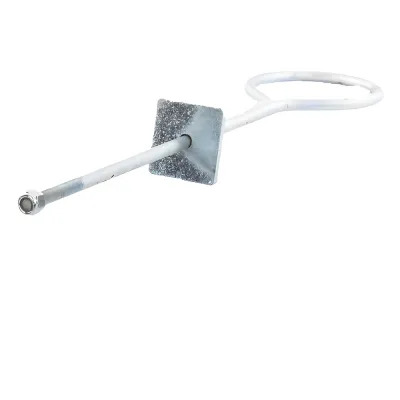 Ancla de Losa o Pared de 63-65 cm. de 13 cm diámetro de argolla. Galvanizado Electrolítico.