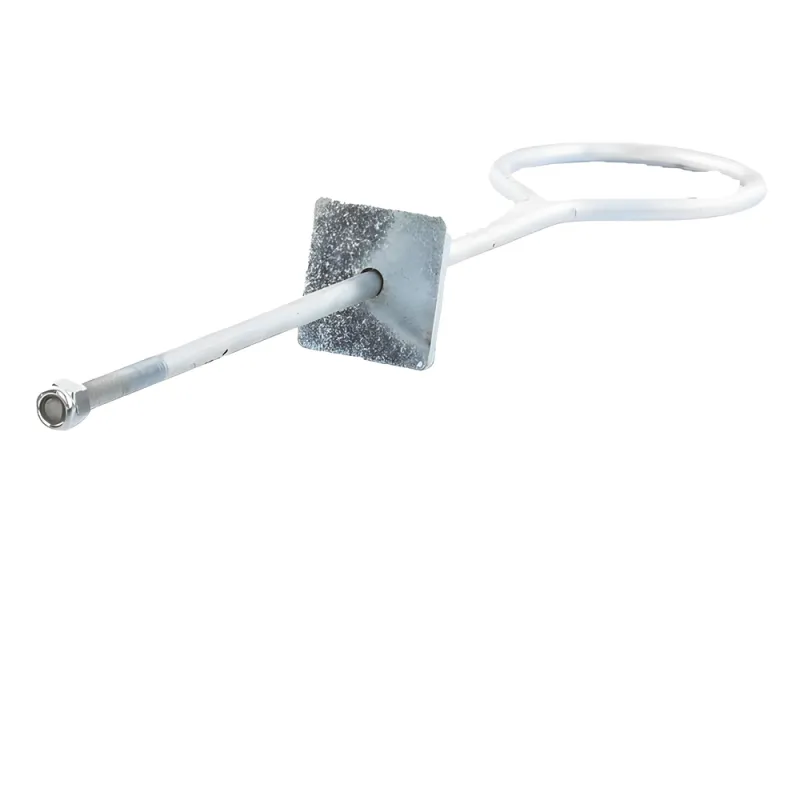 Ancla de Losa o Pared de 63-65 cm. de 13 cm diámetro de argolla. Galvanizado Electrolítico.
