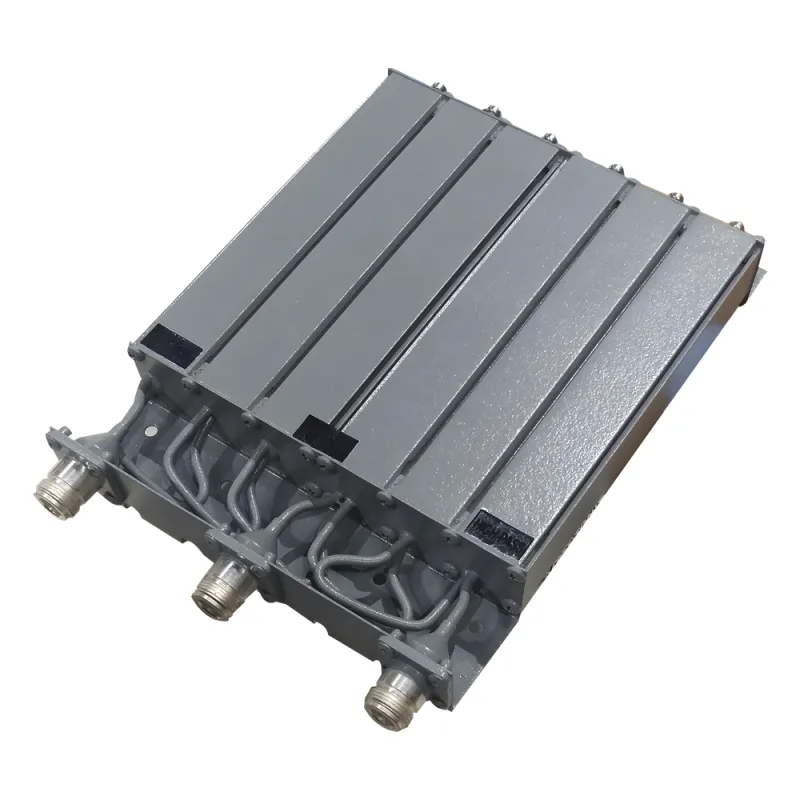 Duplexer SYSCOM en UHF, 6 Cav. 403-430 MHz, 50 Watt, 5 MHz Sep. Rechazo de Banda, N Hembras.