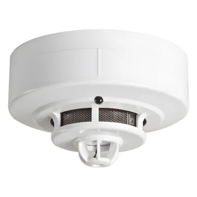 Detector de humo fotoeléctrico con detector de temperatura, conexion a 2 hilos