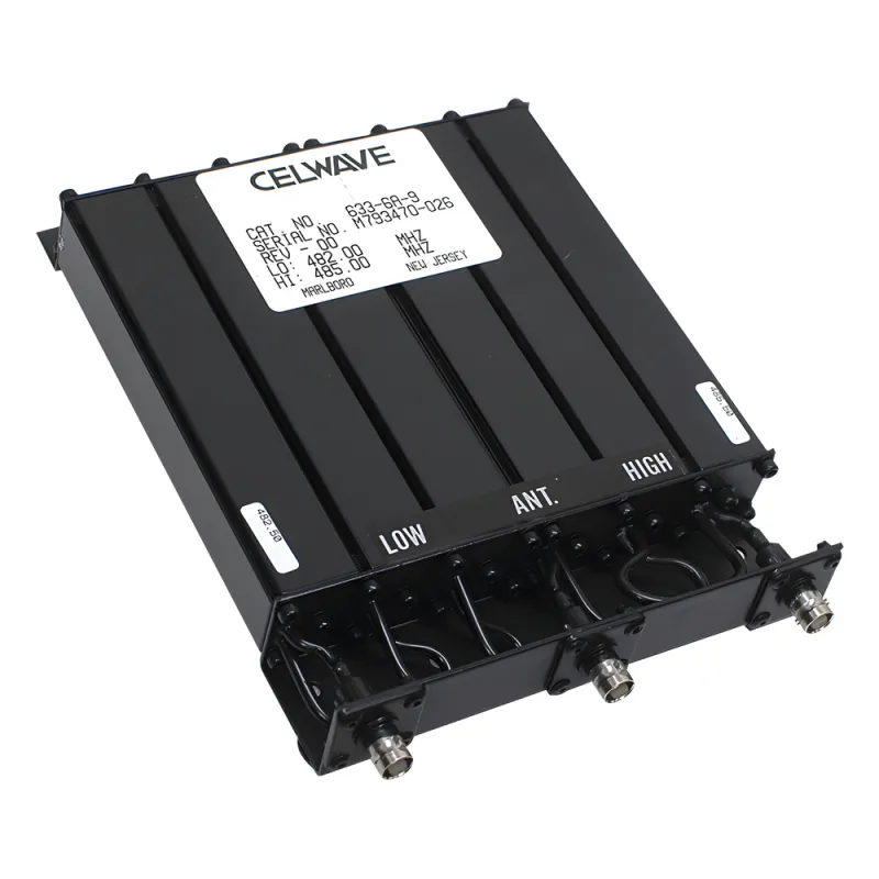 --Descontinuado-Duplexer Compacto de Rechazo de Banda, 470-512 MHz, 6 cavidades, 50 Watt.