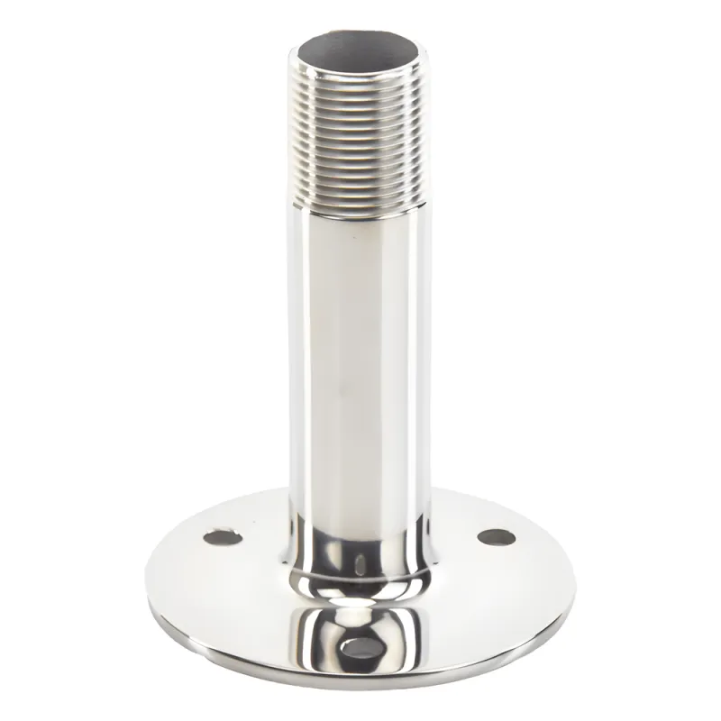 Montaje Recto de Acero Inoxidable / de 4 pulgadas de Alto y 3 de Base / Rosca 1-1/4