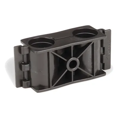 Sujetador de Doble Click para Cable Coaxial de 1/2 Pulgada - Paquete de 10 Piezas