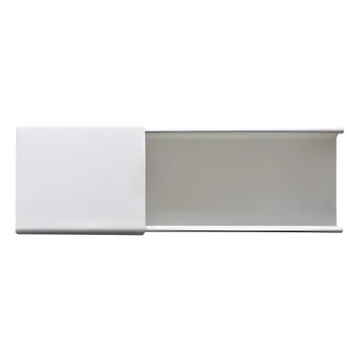Canaleta blanca sin división, de PVC auto extinguible, 48 x 16 x tramo 2.5m (6101-01260