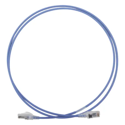 Patch Cord MC6 Modular Cat6 UTP, CM/LS0H, 1.52 Metros (5 Pies), Color Azul, Diámetro Reducido (28AWG)