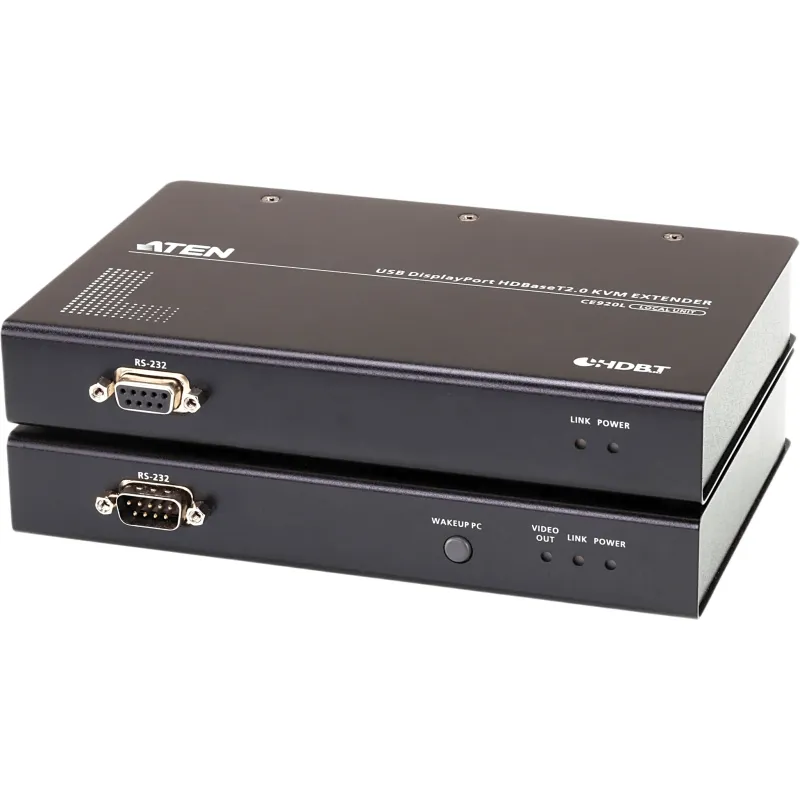 Extensor KVM USB DisplayPort HDBaseT 2.0 | 4K @ 100 m (328.1 ft) | 1080p @ 150 m (492.1 ft) | Cable Único Cat 6 / 6a | USB 2.0 Full Speed | Audio Estéreo 2 Canales | RS-232 / Ethernet | HDCP / EDID Buffer