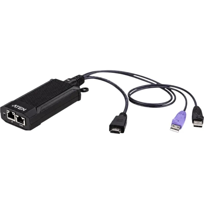 Extensor KVM USB 4K HDMI DigiProcessor / Video 4K 3840 x 2160 @ 30Hz / RJ-45 KVM + SP / 2 x USB + HDMI / Bus-Powered DC 5V / Aluminio / TAA