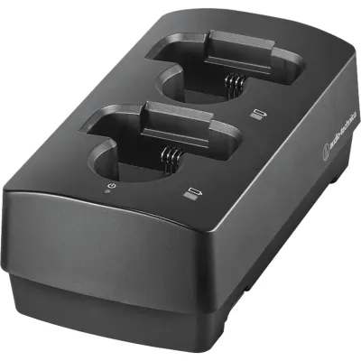 Estación de Carga de Dos Bahías | Para Micrófonos de Mano y Body Packs | Compatible con Transmisores System 20 PRO y Serie 3000 | Indicadores LED | Con Fuente de Alimentación