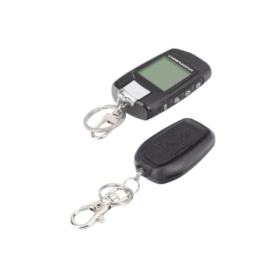 All-in-One 2-Way Remote Start + Alarm Bundle / 3000 ft (914.4 m) Max Range / 2-Way LCD Confirmation / Full-Color LCD Screen / Remote Start / Security / Keyless Entry / Lock-Arm / Unlock-Disarm / Trunk Release / Panic-Siren / Tilt Sensor / Dual-Stage Shock