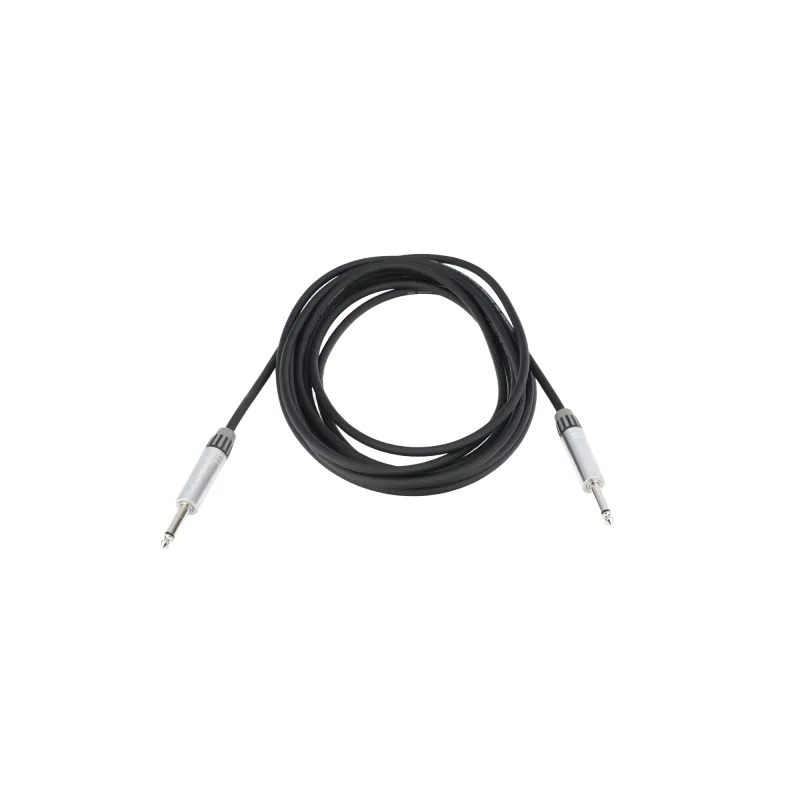Cable de Audio | Plug 1/4 in a Plug 1/4 in Stereo | Carcasa Cromada | Conectores Seetronic | Longitud 5m