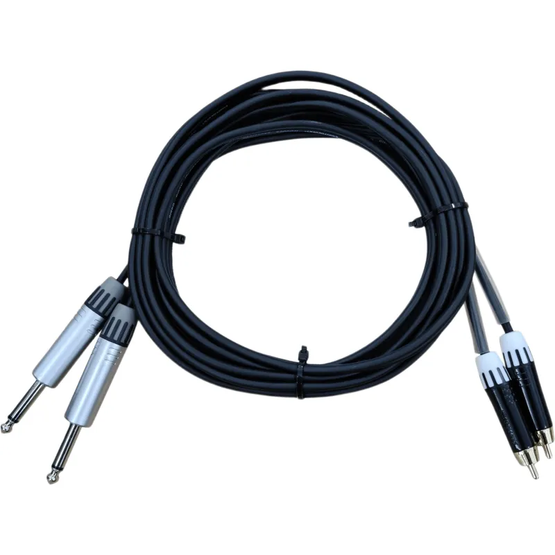 Cable de Audio | 2 Conectores 1/4 a 2 RCA Macho | Longitud 3m | Conector Seetronic MT380 - MP2X