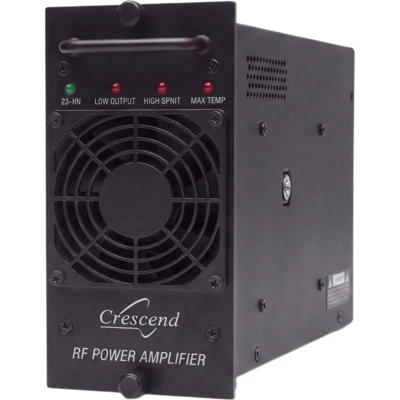 Amplificador de Potencia VHF / 100 Watts / 136-174 MHz / Modular / Rack 19" / Protección VSWR / Enfriamiento por Ventilador / LED Indicadores