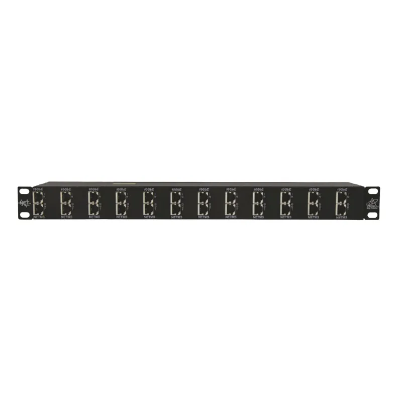 Protector Rack 12 Puertos / RJ45 / 10 GbE / PoE y PoE+ / CAT5e CAT6 CAT6A