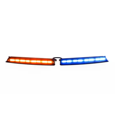 Barra de Luces Para Interior Tipo Visera Universal Tricolor Rojo/Azul/Blanco 144 LED Con Luces De Penetración Sin Bracket, Necesario agregar CZMATSIBSYS