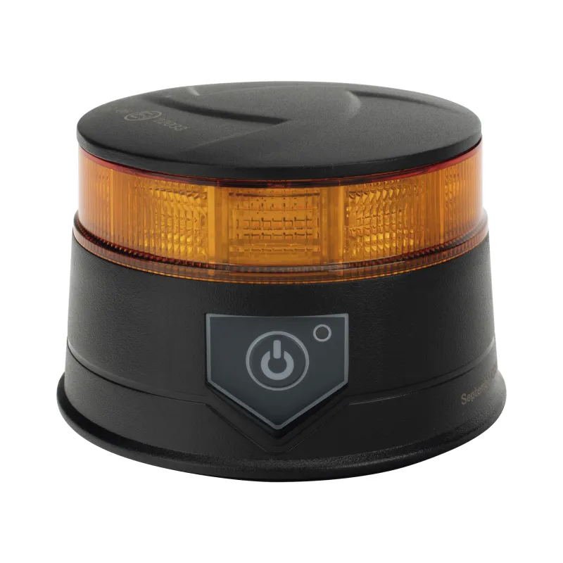 Baliza LED Recargable, Compacta y Discreta, Color Ámbar, Con Montaje Magnético y de Succión