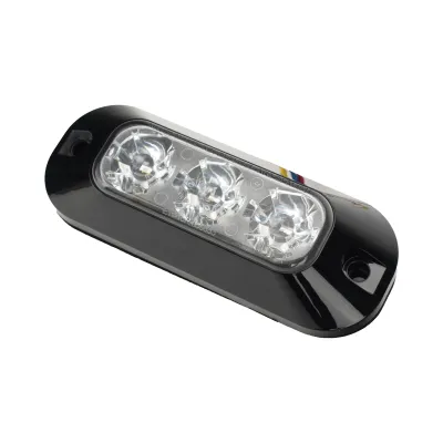 Luz Auxiliar de 3 LED, Azul, Lente Transparente