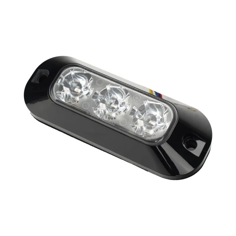 Luz Auxiliar de 3 LED, Azul, Lente Transparente