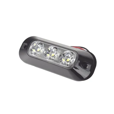 Luz Auxiliar de 3 LED, Blanco, Lente Transparente