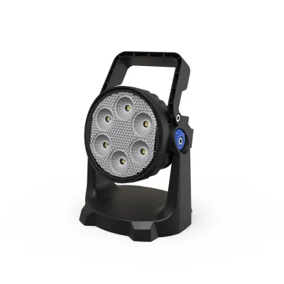 Lámpara de Trabajo Portátil Recargable / 6 LED / 600 Lúmenes / Batería de Litio 3-4 h / Base Magnética / Carga USB-C / IP67