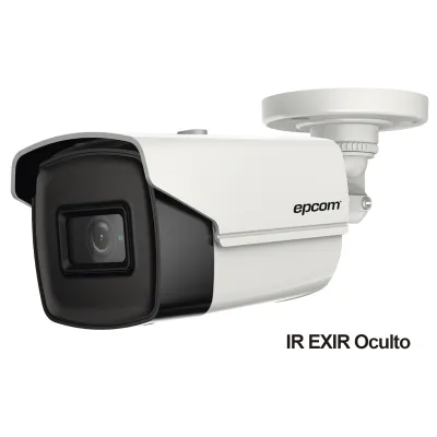 Bala TURBOHD 4K (8 Megapixeles) / Gran Angular 102º / Lente 2.8 mm / Exterior IP67 / IR EXIR 60 mts / dWDR