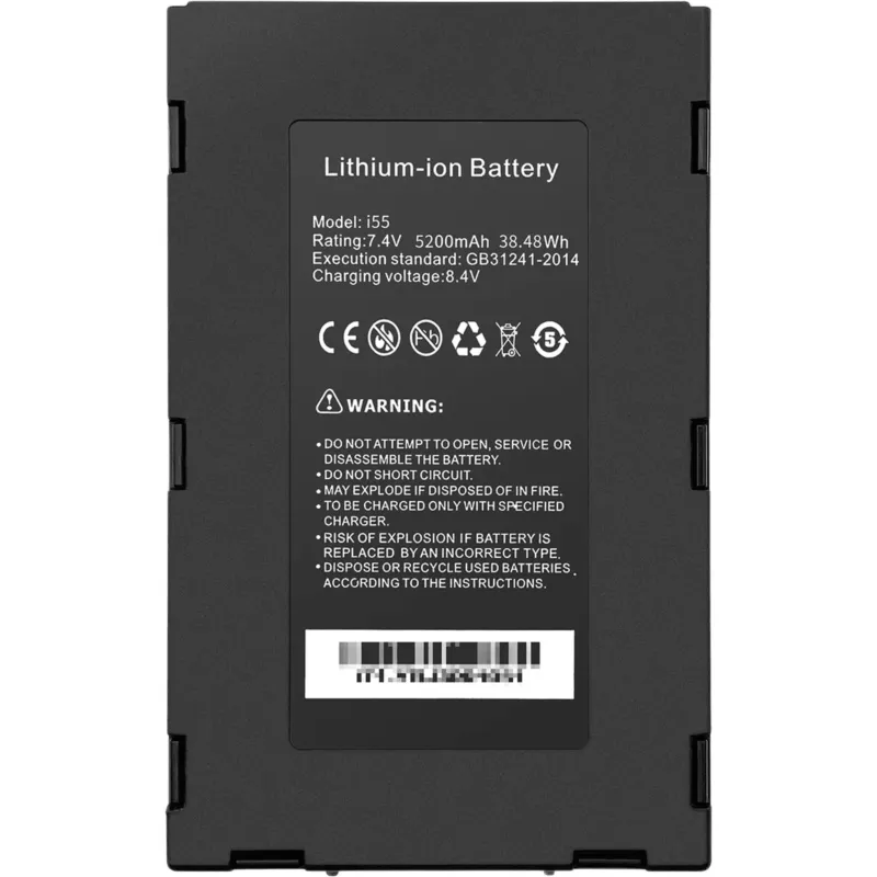 Batería Li-ion para tester de Video | Compatible con TPTURBO4KOTDR | 7.4 VCC 5200 mAh 38.48 Wh | Voltaje de Carga 8.4 VCC | Dimensiones 122x74x20 mm (4.8x2.91x0.78 in) | Peso Neto 340 g (0.75 lb) | Estándar GB31241-2014