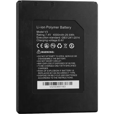 Batería Li-Ion para tester de Video | Compatible con EPMONTVI4KLITE | 7.4 VCC | 4000 mAh | 29.6 Wh | Voltaje de Carga 8.4 VCC | Peso 320 g (0.70 lb).