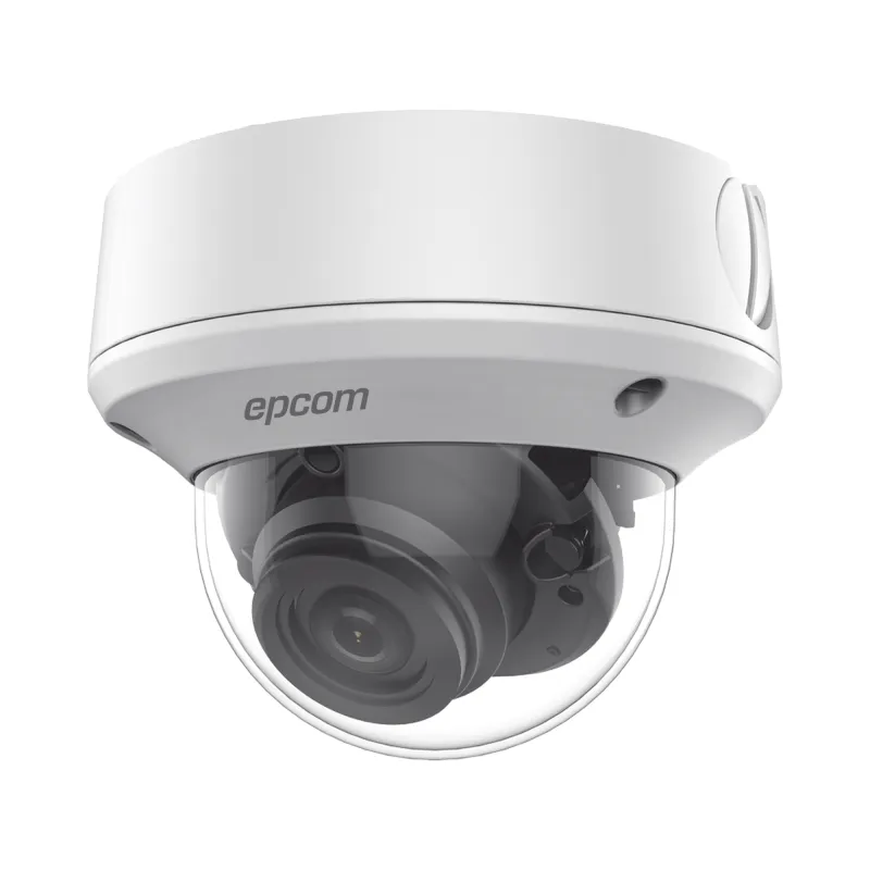 Domo TURBOHD 5 Megapixel / Lente Mot. 2.7 - 13.5 mm / 40 mts IR EXIR / TVI-AHD-CVI-CVBS / IK10 / IP67 / dWDR / 12 Vcc / 24 VCA