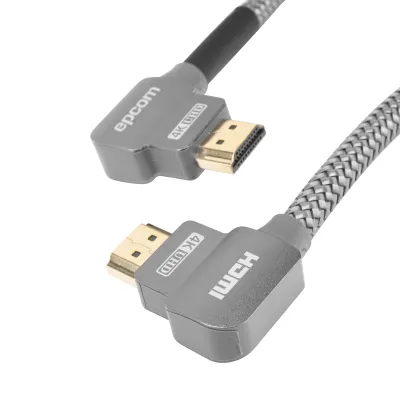 Cable HDMI Ángulo 90° | 2 Metros (6.56 Pies) | Alta Definición | Versión 2.0 | Alta Velocidad 18Gbps | 4K@60Hz |